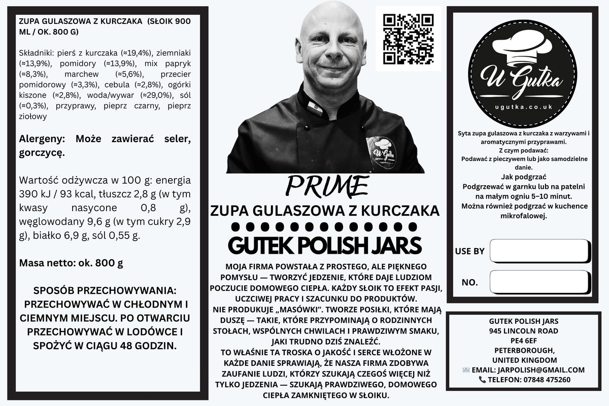 Chicken Goulash Soup (Zupa Gulaszowa z Kurczakiem) – 900 ml