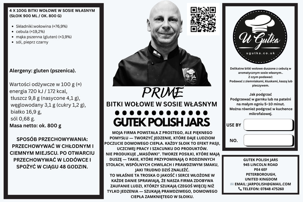 Beef Steaks in Natural Gravy (Bitki Wołowe w Sosie Własnym) – 900 ml