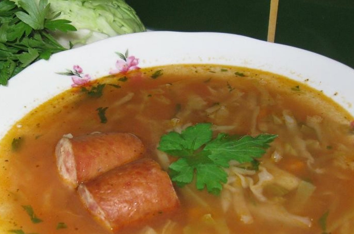 Homemade White Cabbage Soup(Domowa zupa z białej kapusty)