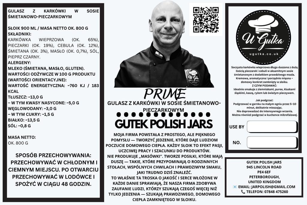 Pork Neck Goulash in Creamy Mushroom Sauce(Gulasz z karkówki w sosie śmietanowo-pieczarkowym)