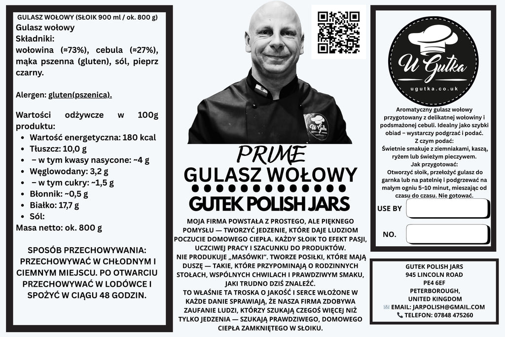 Beef Goulash in Natural Gravy (Gulasz Wołowy w Sosie Własnym) – 900 ml