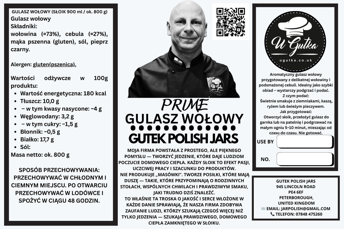 Beef Goulash in Natural Gravy (Gulasz Wołowy w Sosie Własnym) – 900 ml