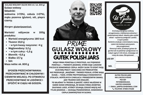 Beef Goulash in Natural Gravy (Gulasz Wołowy w Sosie Własnym) – 900 ml