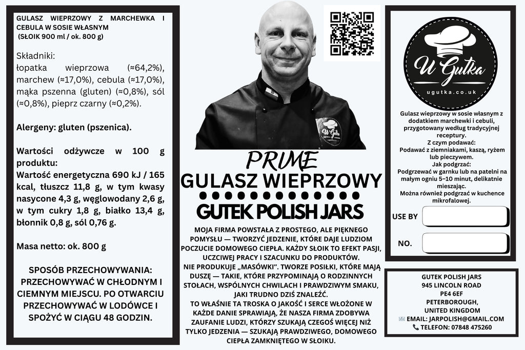 Pork Goulash in Natural Gravy (Gulasz Wieprzowy w Sosie Własnym) – 900 ml